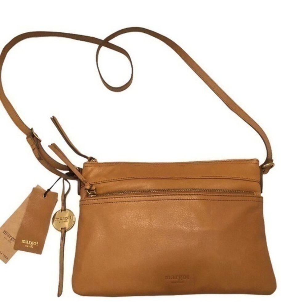 Margot lift brown leather crossbody bag NWT
